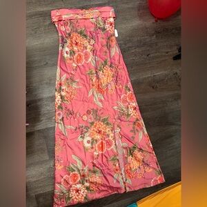 Altar'd State Pink Floral Multi Maxi Dress NWT L